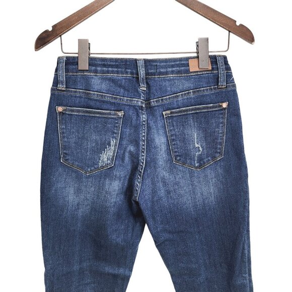 Judy Blue Relaxed Fit Angie Straight Leg Distressed Jeans Women's Size 29 Blue D - Picture 4 of 9